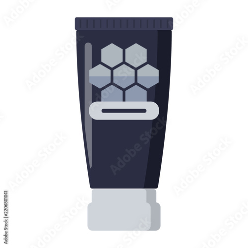 Black charcoal face wash tube