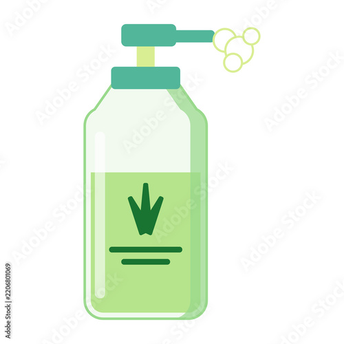 Foaming face wash pump bottle with aloe