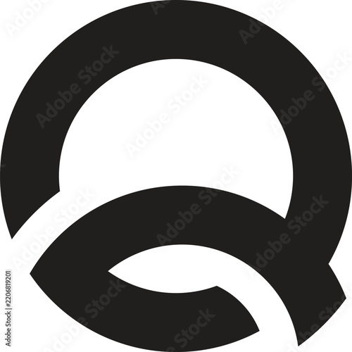 Circular Swirl Letter Q Logo