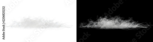 Faint smoke ground haze drifting low with wispy edges, for subtle atmosphere, in PNG Transparent and Black Background Versions
