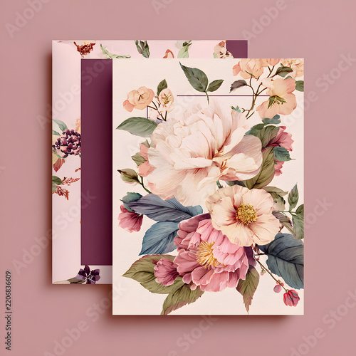 greeting card with flowers
