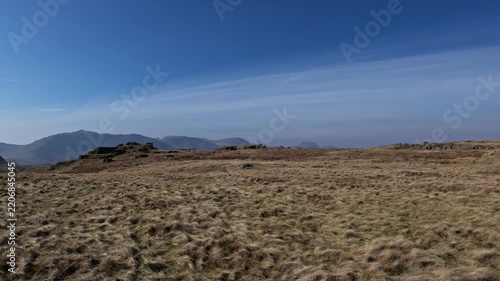 Hiking trail over the Langdales in the Lake District