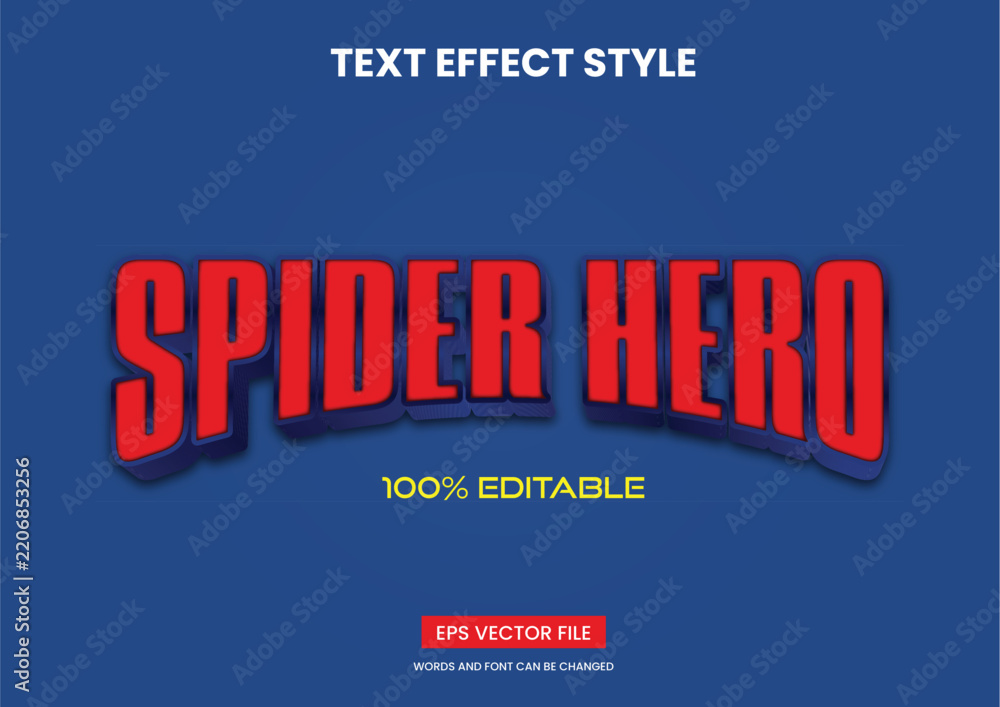 Obraz premium Spider Hero Editable Font Premium Download