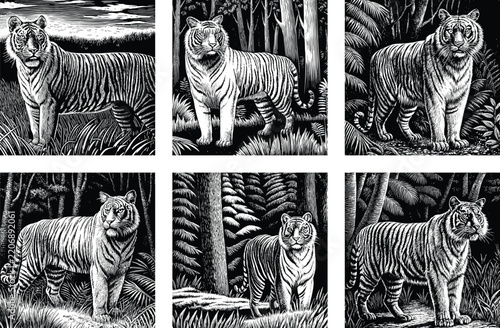 tiger head vector isolated on white background.
