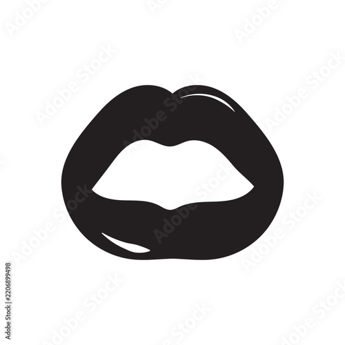 Lip Illustration – Stylish Human Lips Vector Design with Modern Beauty and Fashion Concept