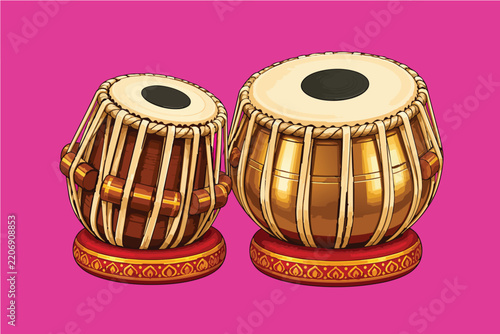 Traditional Tabla Percussion Musical Instrument