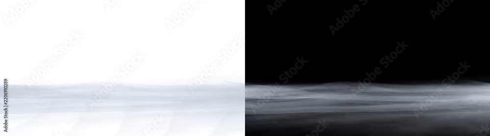 Obraz premium Mist covering the ground in a thick rolling layer perfect for scene overlays in PNG Transparent and Black Background Versions