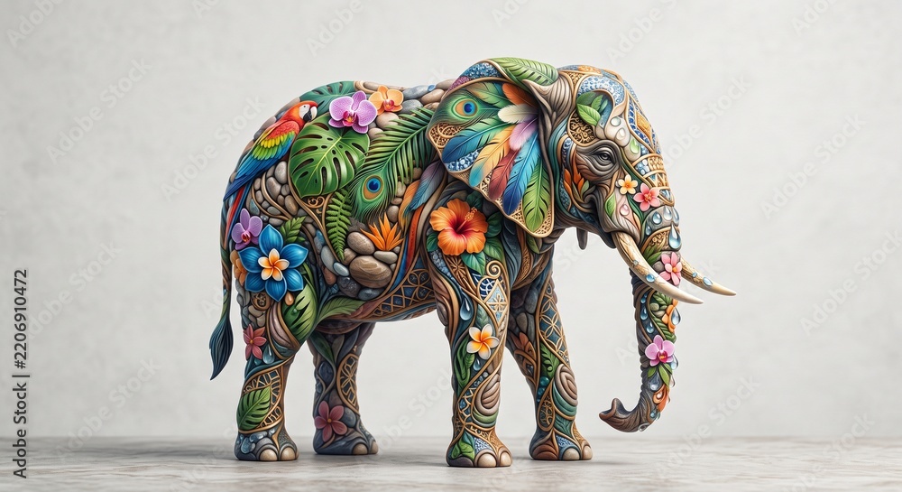 Obraz premium elephant on white background