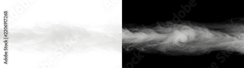Smoke swirling into a dense spiral vortex with wispy detail ideal for VFX in PNG Transparent and Black Background Versions