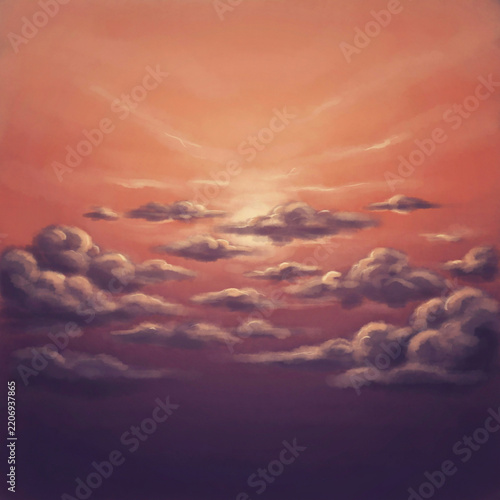 dramatic sky with clouds
