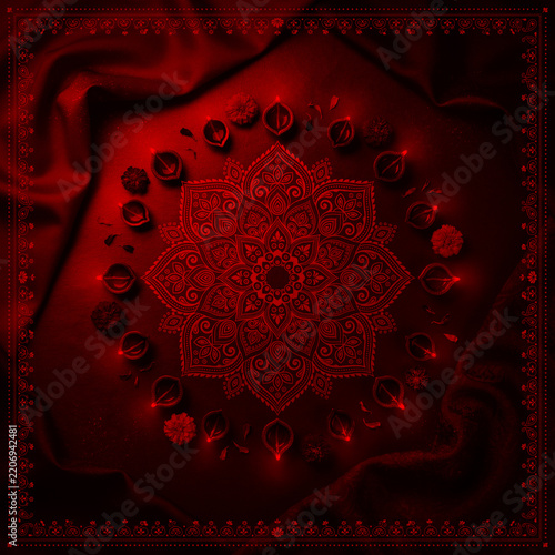 red and white lace background