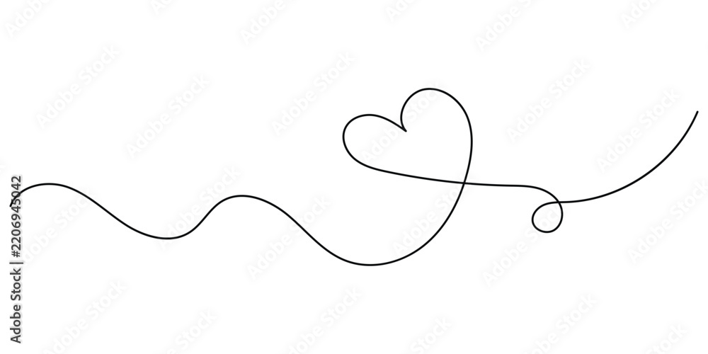 Obraz premium Vector modern line icon set on white page. Doodle minimal valentine icons set on white background. Isolated doodle outline continue element. Love isolated modern art set on white page. EPS 10. 