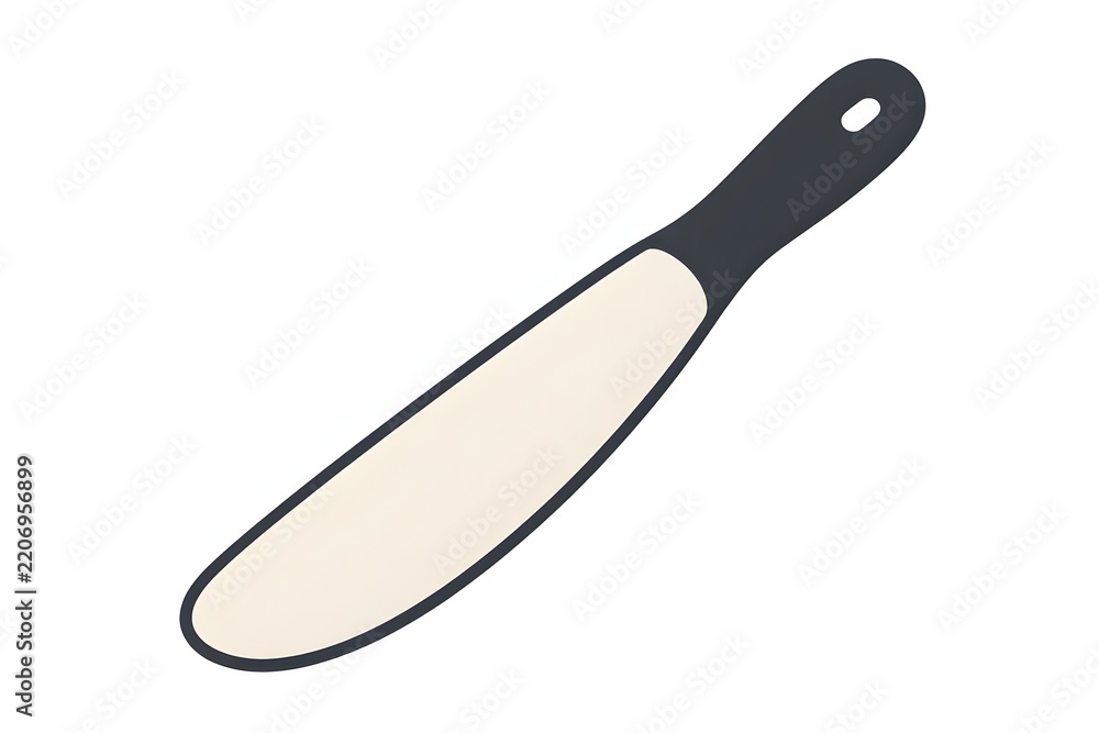 Fototapeta premium Long shoe horn tool flat vector illustration footwear dressing accessory isolated on white background