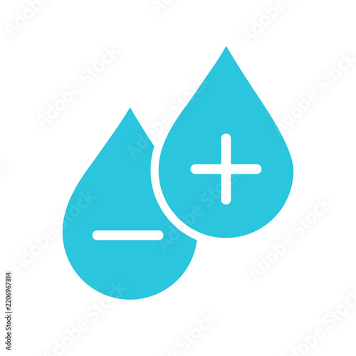 Blood type icon. Isolated on white background. Blue icon