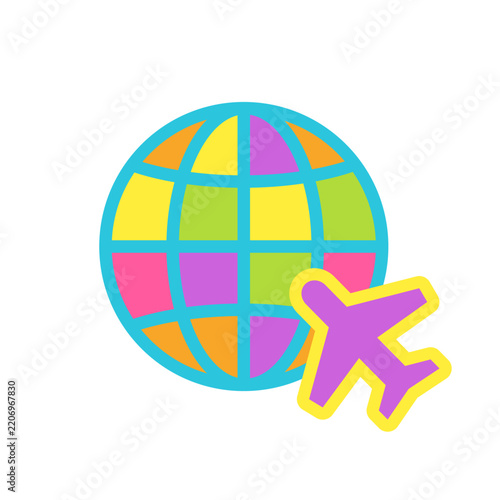 Travel Icon. Isolated on white. From blue icon set.