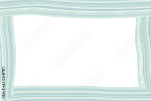 Sage green hand-drawn rectangular frame with decorative border