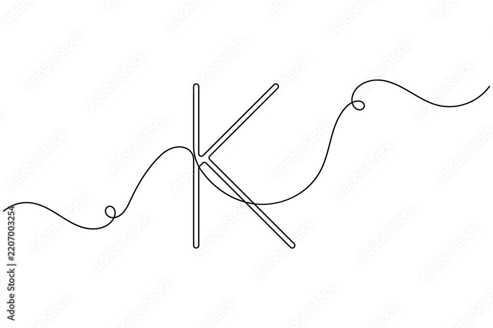 Obraz premium Different capital letters of the alphabet sign continuous one line art single drawing on white background minimalist monoline elegant calligraphy and script type concept symbol vector illustration