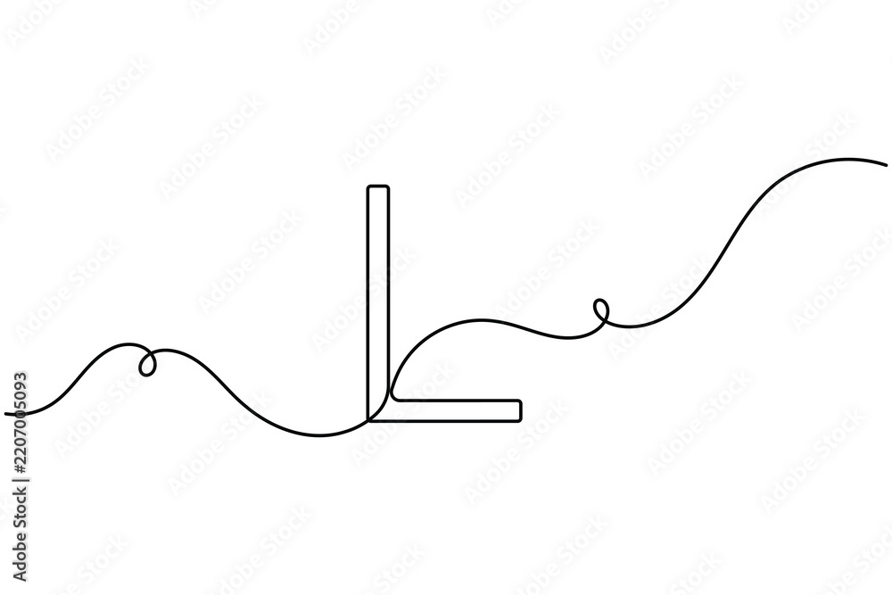 Obraz premium Different capital letters of the alphabet sign continuous one line art single drawing on white background minimalist monoline elegant calligraphy and script type concept symbol vector illustration
