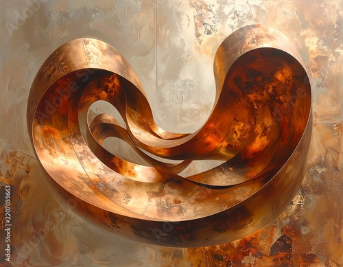 Abstract copper circle