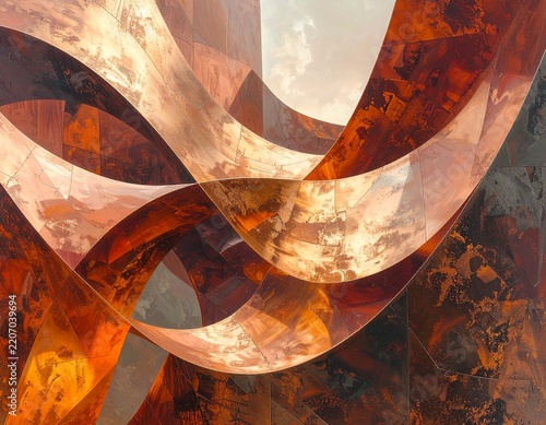Abstract copper circle
