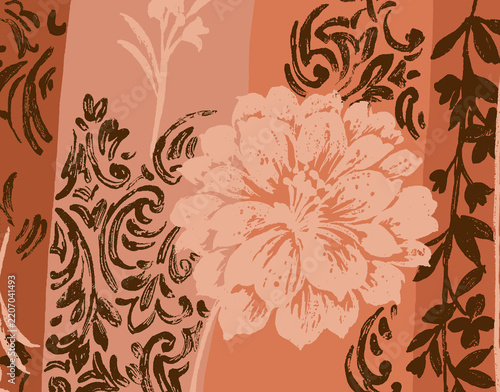 abstract floral background with flowers