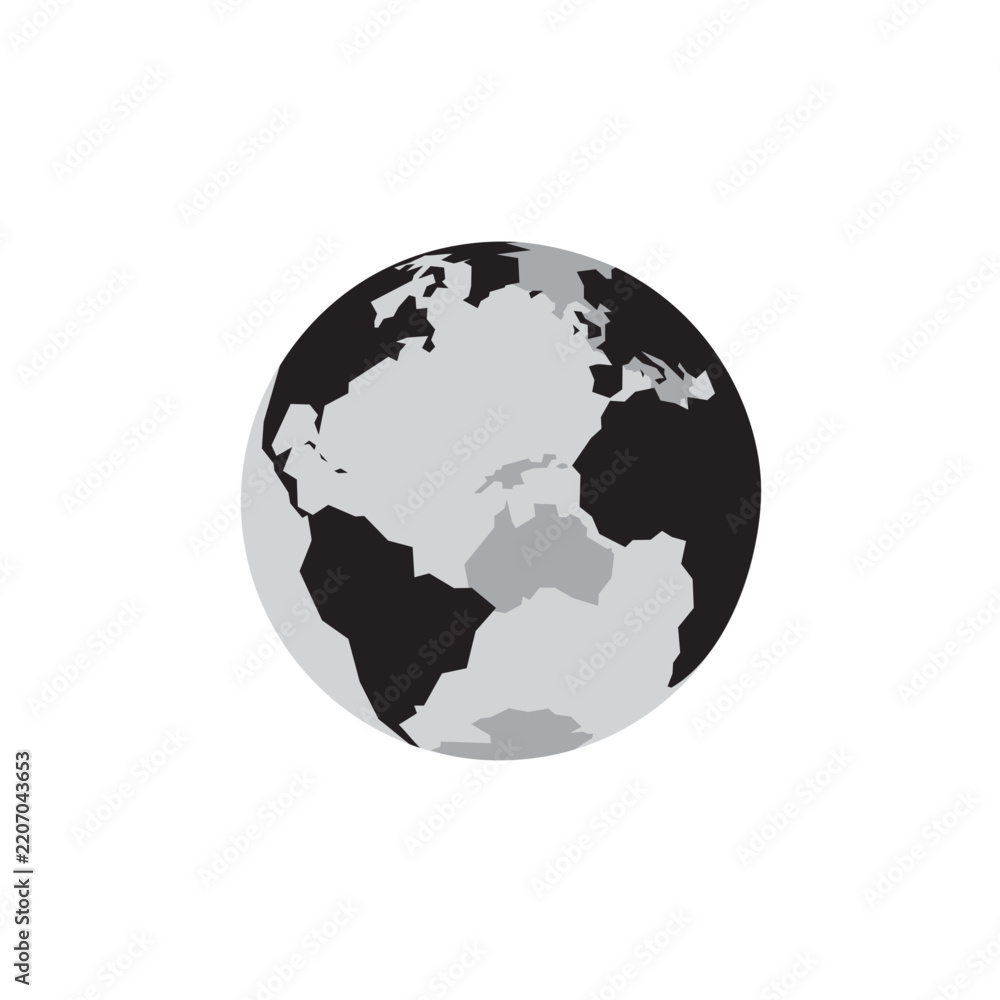 Obraz premium globe on black background