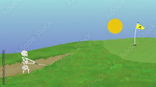 The Golfer who couldn't escape the Bunker - Funny Halloween Day and Night Loop
