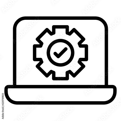 Computer Support Icons Set – IT Assistance Vector Symbols
