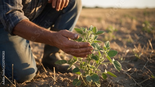 Agricultura sostenible y medio ambiente. trabajo en el campo.