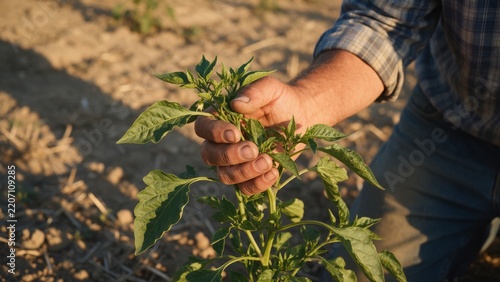 Agricultura sostenible y medio ambiente. trabajo en el campo.