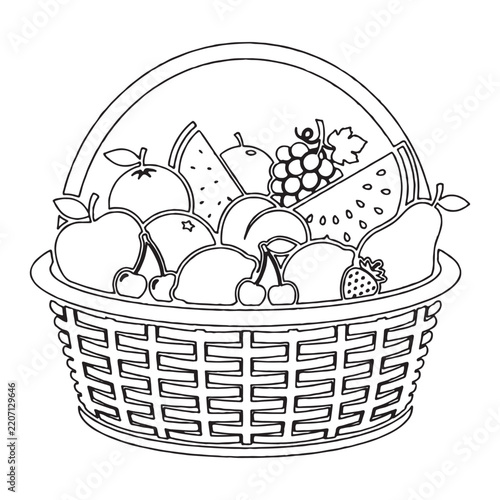 Silhouette art vector designs of various fruits
