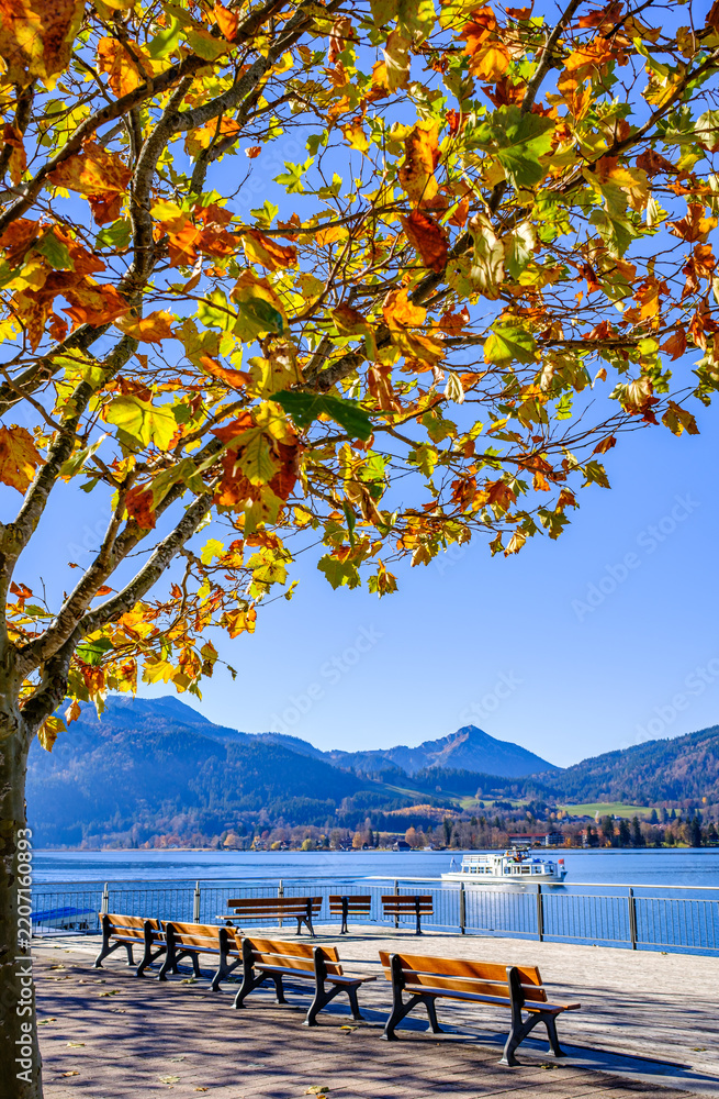 Fototapeta premium famous landscape at the tegernsee lake - bavaria