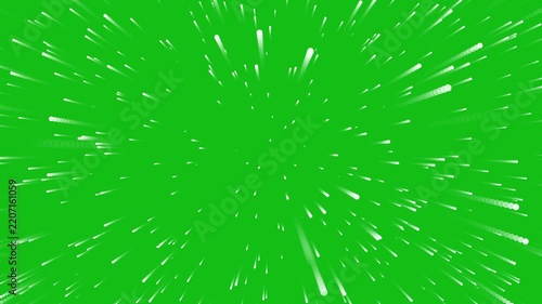 Hyperspace Light Trails Effect on Green Screen Background