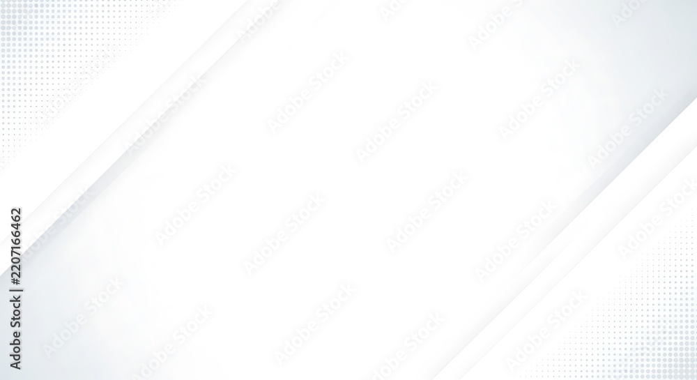 Obraz premium Minimalist white abstract background with diagonal lines and subtle halftone dots