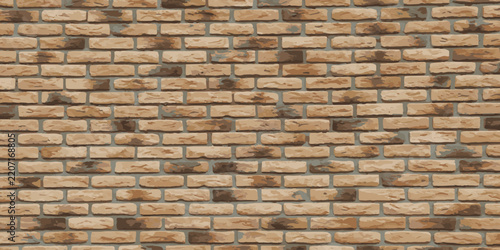 Texture of a vector illustration of a beige brick wall