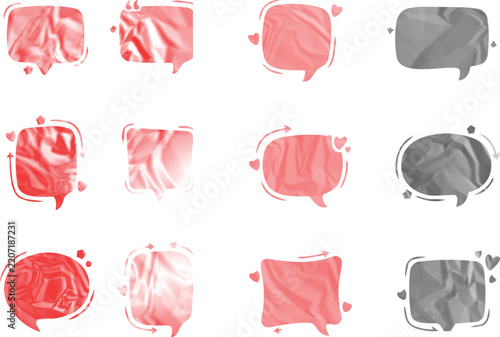 Abstract Speech Bubble Textures Handdrawn Conversation Chat Background Vector Collection