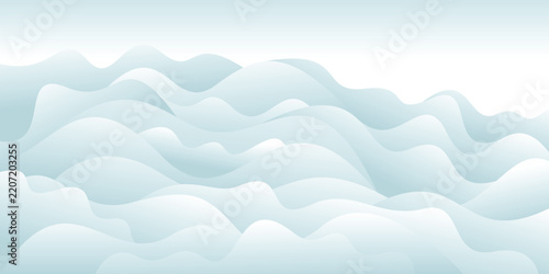 Abstract Blue and White Wavy Gradient Background