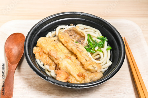 Plakat レンジ調理のごぼう天肉うどん