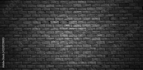 Black brick wall background or texture	
