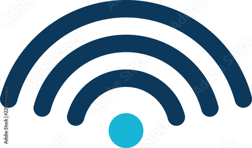 wireless network signal icon for secure connectivity