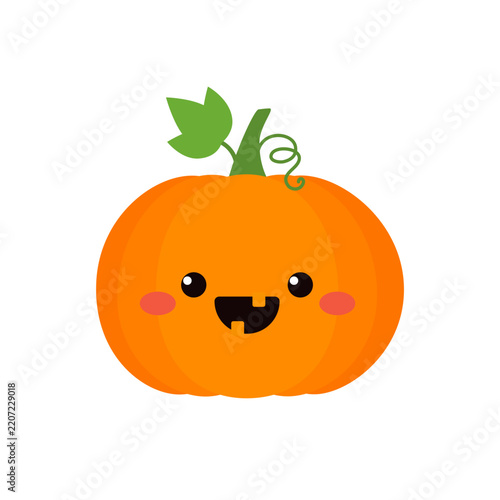 Funny Halloween pumpkin cartoon character