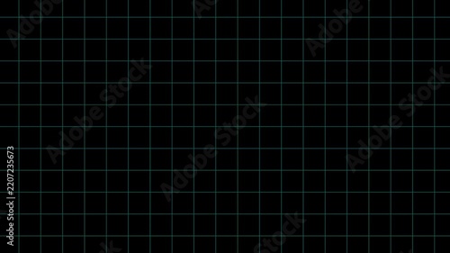 Neon blue heartbeat pulse ECG line animation moving across a grid background, medical cardiology, healthcare monitoring, or vital signs