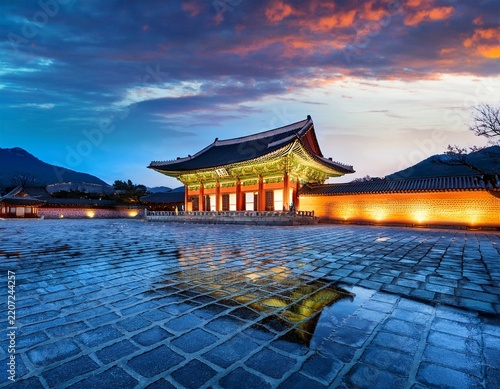 gyeongbokgung palace is indeed a stunning sight especially at night when it s illuminated showcasing its grandeur and historical significance