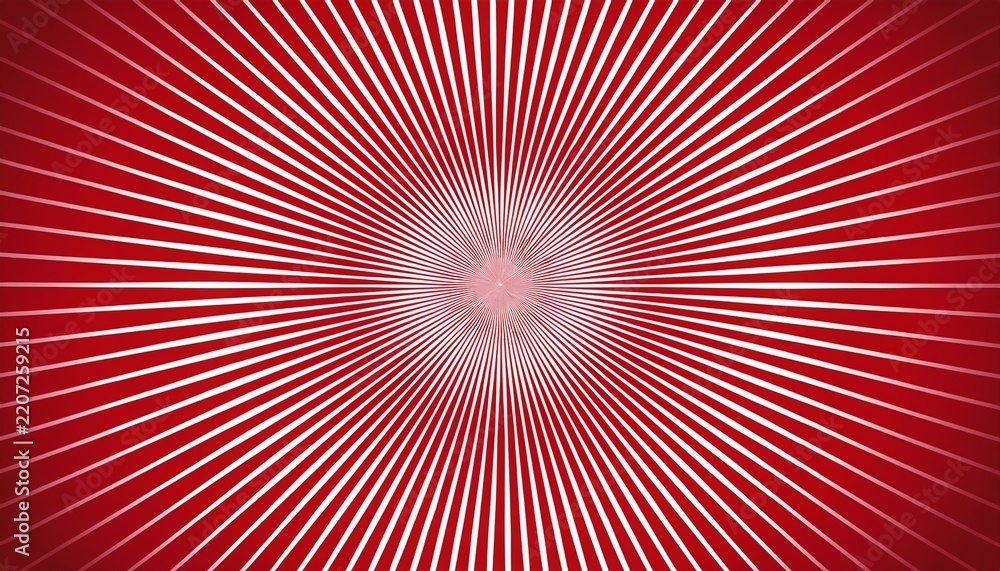Fototapeta premium red and white sun rays radial beams rotate abstract vintage red sunburst background