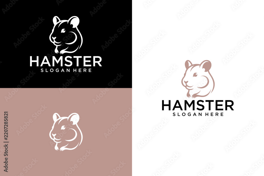Fototapeta premium Professional Hamster Mascot Logo Template