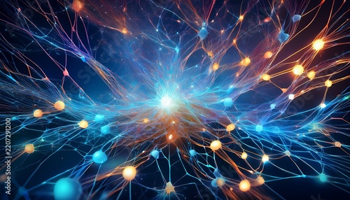 neural network artificial intelligence tech low poly abstract background
