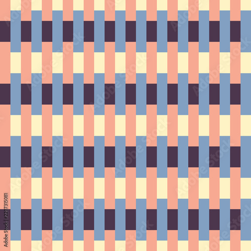 Seamless pattern created from pink, taupe, grey and black diamonds