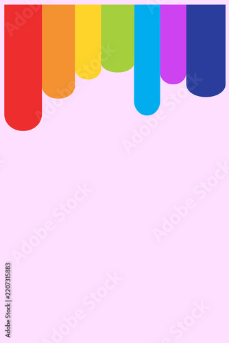Colorful Rainbow Dripping Striped Background