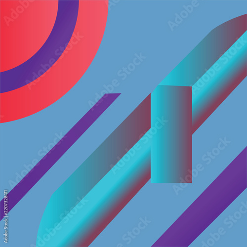 A 2027 vector background featuring an abstract pattern of harmonious shapes and colors.