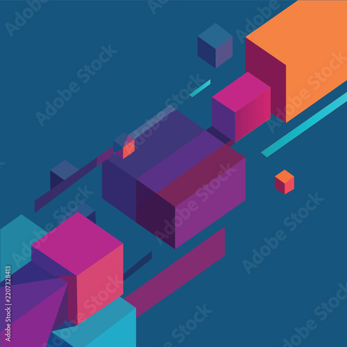 A 2027 vector background featuring an abstract pattern of harmonious shapes and colors.